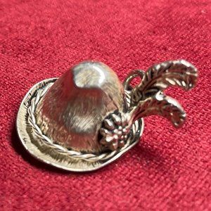 Vintage Adorable 800 Silver Filled German Alpine Hat Charm.